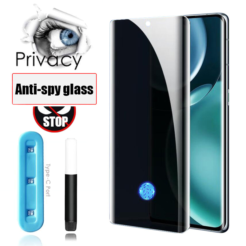 Oppo Reno 12 - Pegamento completo líquido UV para privacidad,