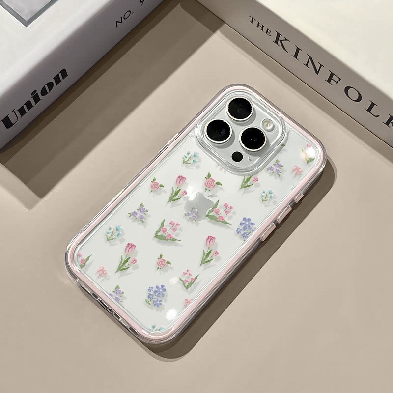 Samsung Galaxy A55 - Funda Transparente Suave con Diseño Floral