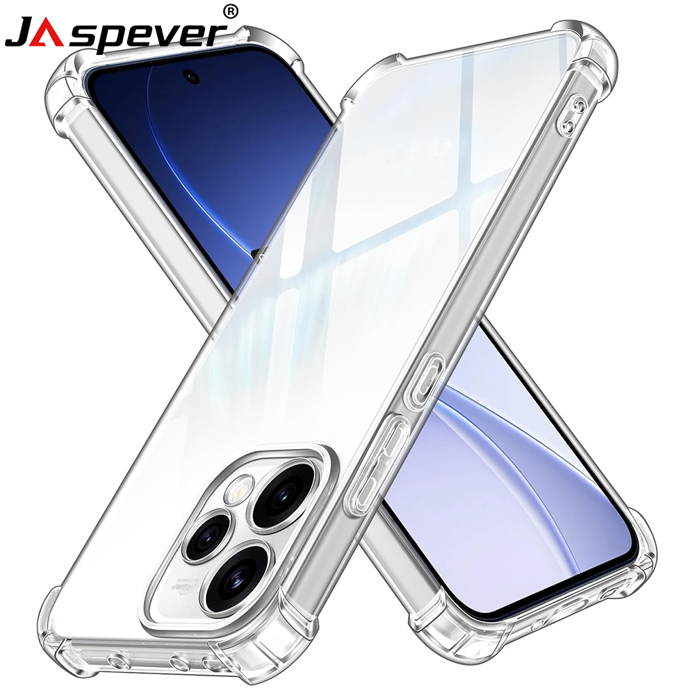 Oppo Reno 12 - Funda transparente suave a prueba de