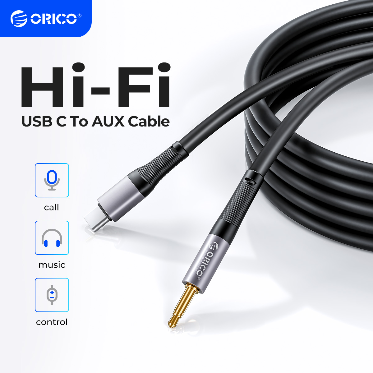 Wired Earphone Lightning - ORICO-Cable USB tipo C a conector