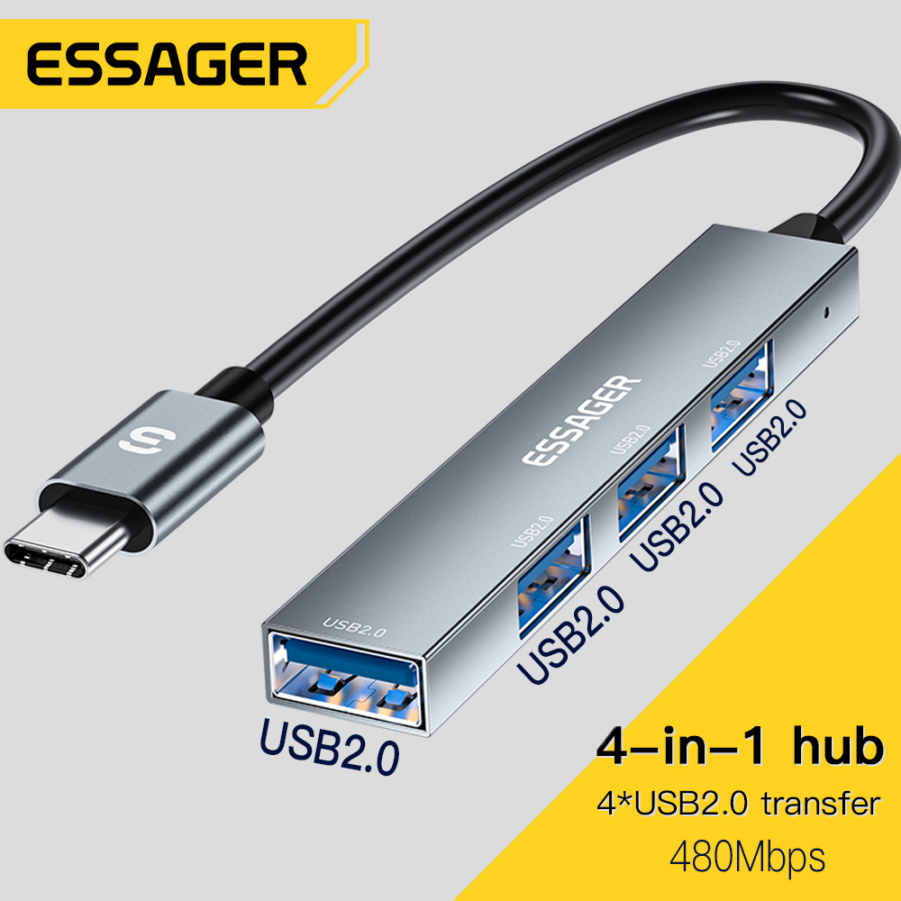 Essager 4 en 1 USB C Cable Hub - Usb Hub Type C reseña y precio